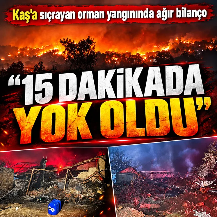 Kaş’a sıçrayan yangında ağır bilanço