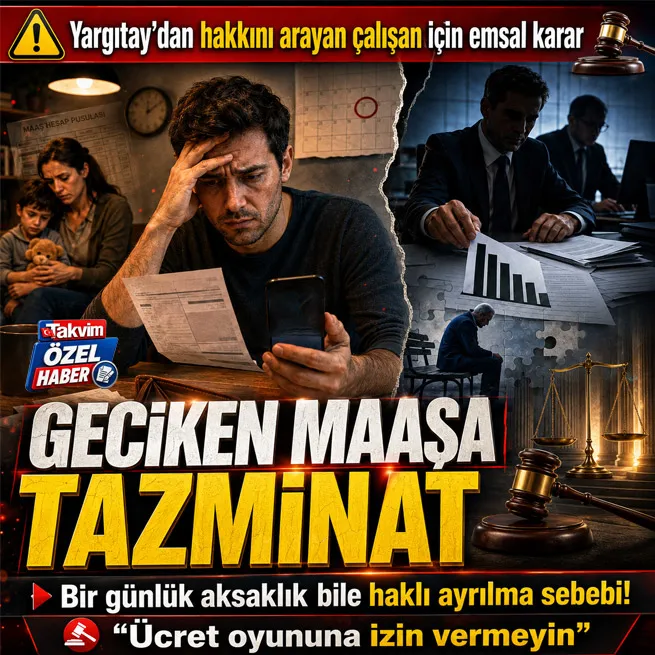 Yargıtay, maaşı 20 gün geciktiği için iş sözleşmesini fesheden çalışan için emsal karara imza attı.