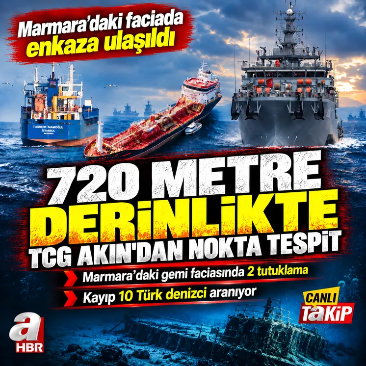 Marmara’daki gemi kazasında enkaz tespit edildi