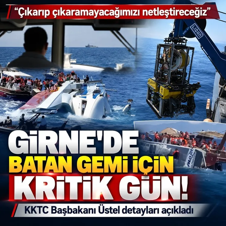 Girne açıklarında batan gemi için kritik gün