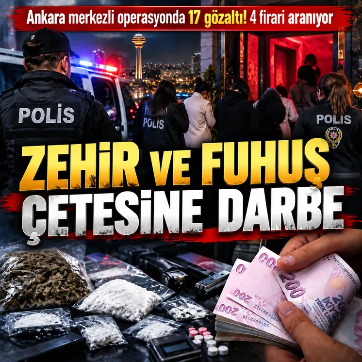 Ankara’da uyuşturucu ve fuhuş ağında