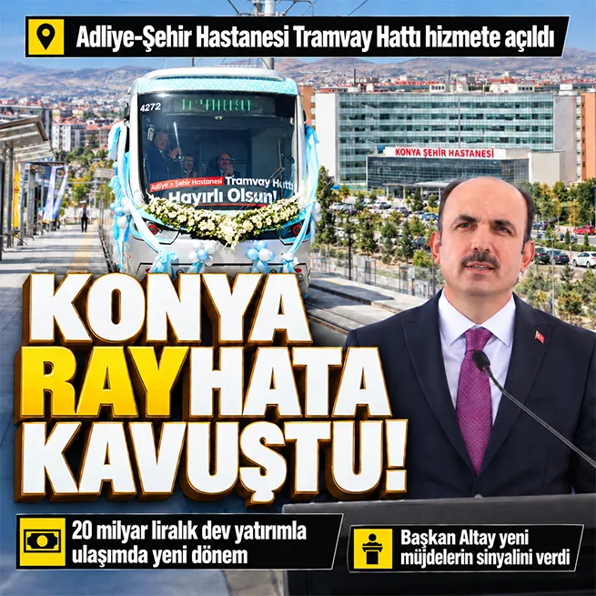 Konya’nın raylı sistem ağı