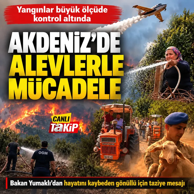 Akdeniz’de orman yangınlarıyla mücadele