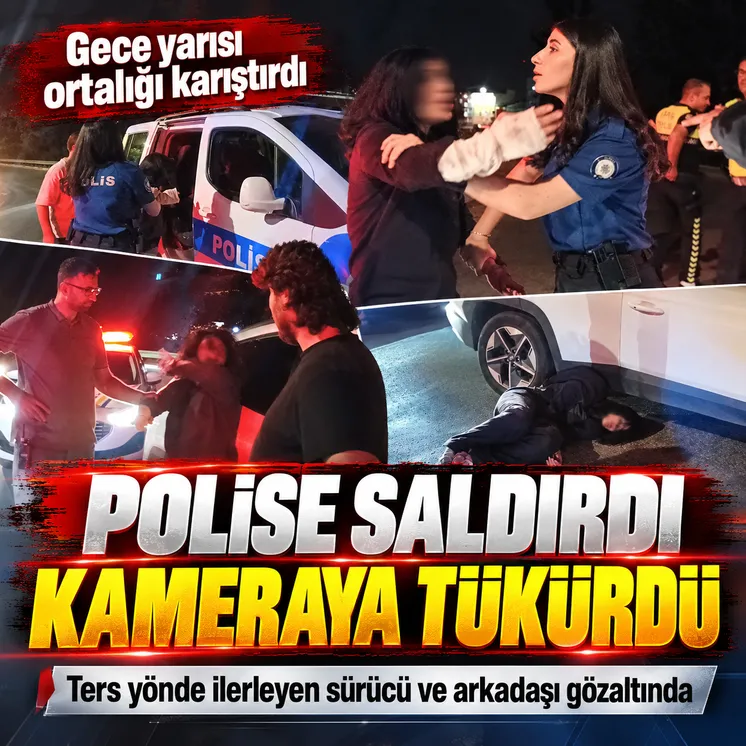 Ters yönde ilerleyen otomobil, polis ekiplerince durduruldu