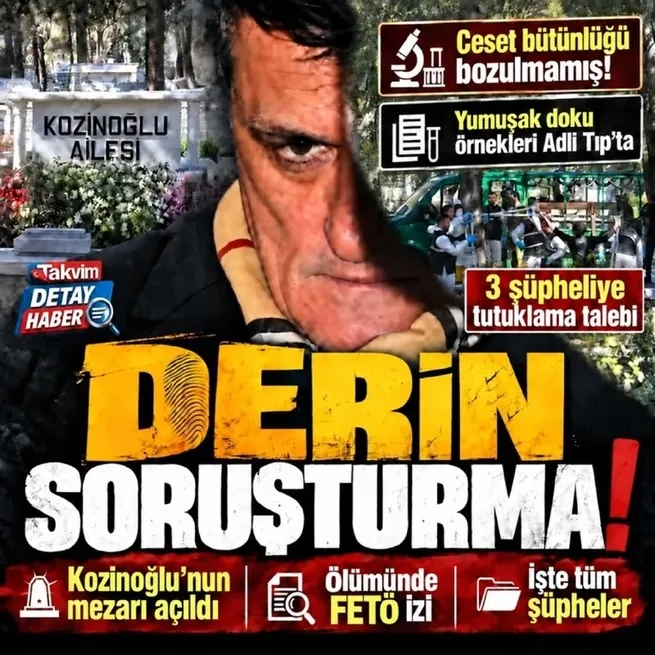 Kaşif Kozinoğlu'nun mezarı açıldı