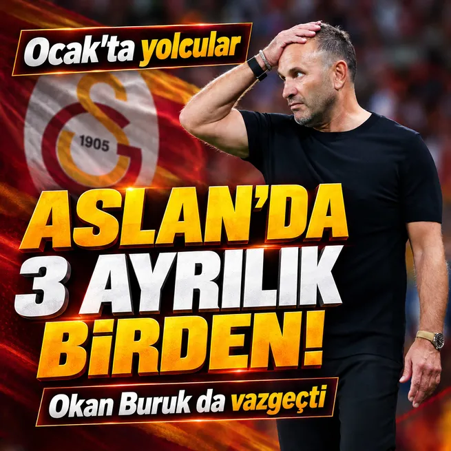Galatasaray'da 3 ayrılık birden