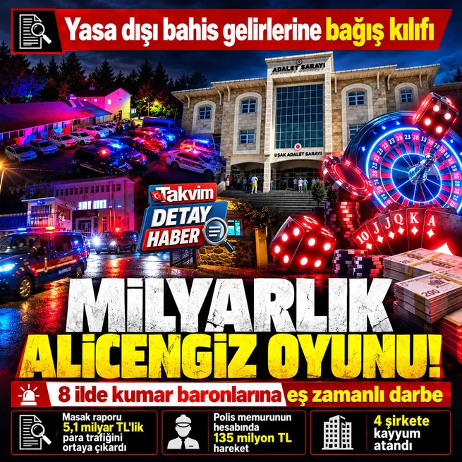 Uşak'ta 5,1 milyar TL'lik para trafiğine operasyon