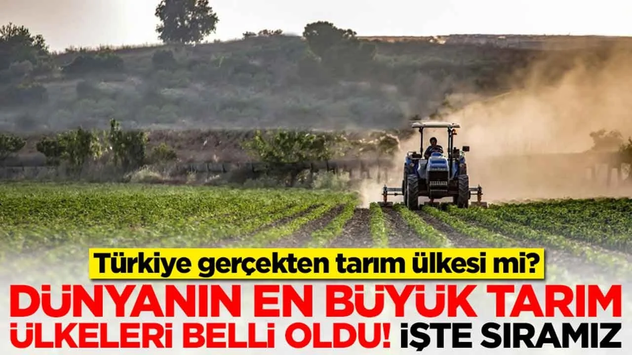 Dünyanın en büyük tarım ülkeleri belli oldu
