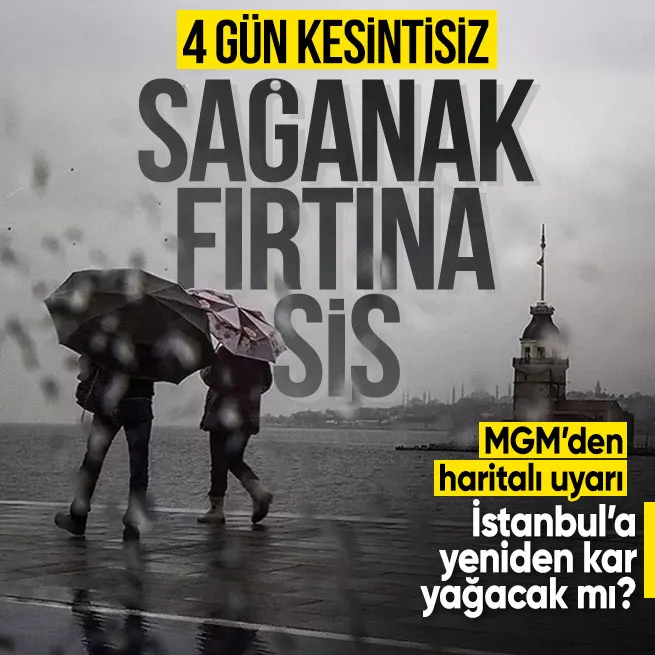 AKDENİZ'DE KUVVETLİ YAĞIŞ UYARISI