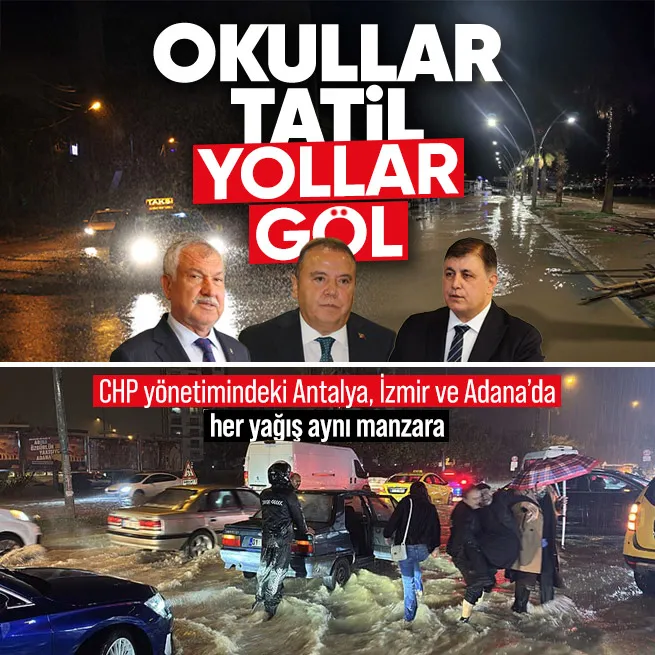 Ege ve Akdeniz'de sağanak ve fırtına hayatı olumsuz etkiliyor