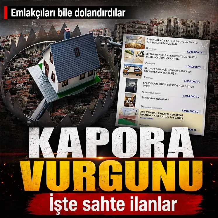 Kapora vurgunu! Emlakçıları bile dolandırdılar