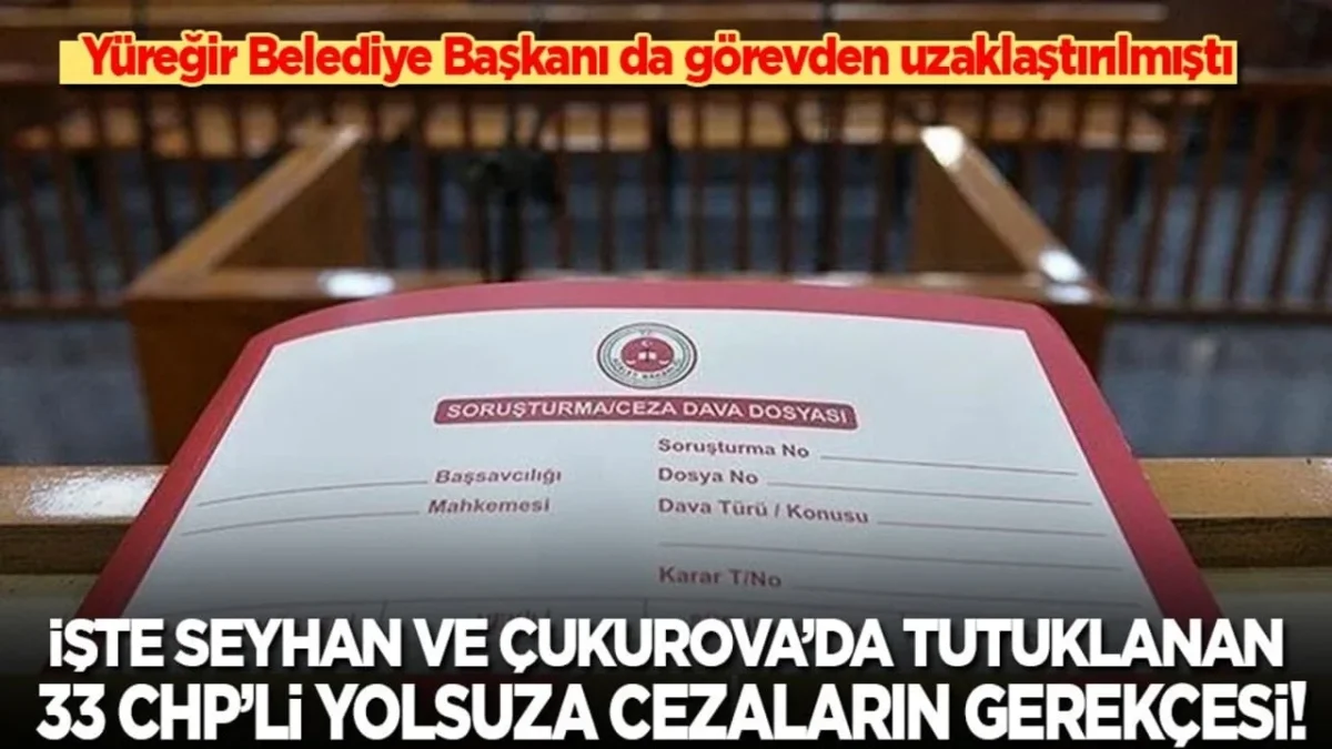 Seyhan ve Çukurova belediyelerindeki rüşvet ve imar usulsüzlüğüne ilişkin görülen dava