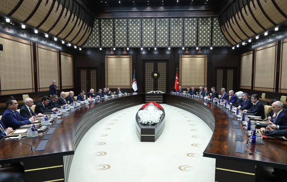 Başkan Erdoğan ve Tebbun, bugün Cumhurbaşkanlığı Külliyesi’nde bir araya geldi