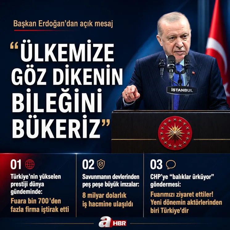 Başkan Erdoğan'dan açık mesaj