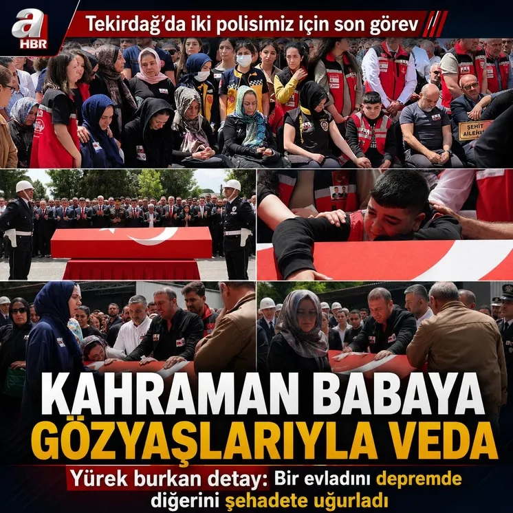 Tekirdağ&rsquo;da iki şehit polisimiz i&ccedil;in son g&ouml;rev