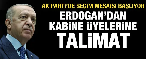 Cumhurbaşkanı Erdoğan'dan talimat