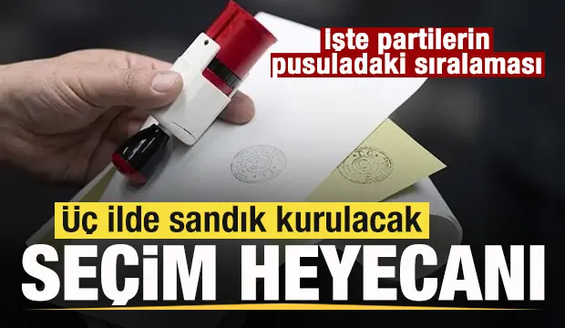 &Uuml;&ccedil; ilde sandık kurulacak