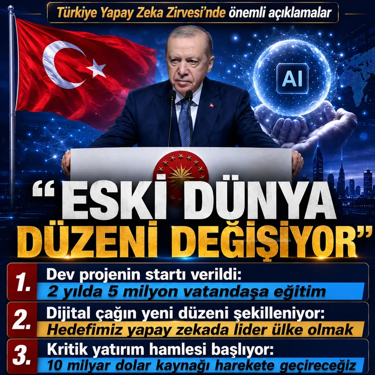 Başkan Recep Tayyip Erdoğan, T&uuml;rkiye Yapay Zeka Zirvesi&rdquo;nde a&ccedil;ıklamalarda bulundu