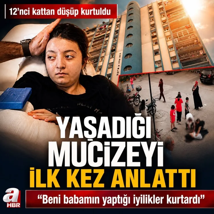 12&rsquo;nci kattan d&uuml;ş&uuml;p kurtuldu