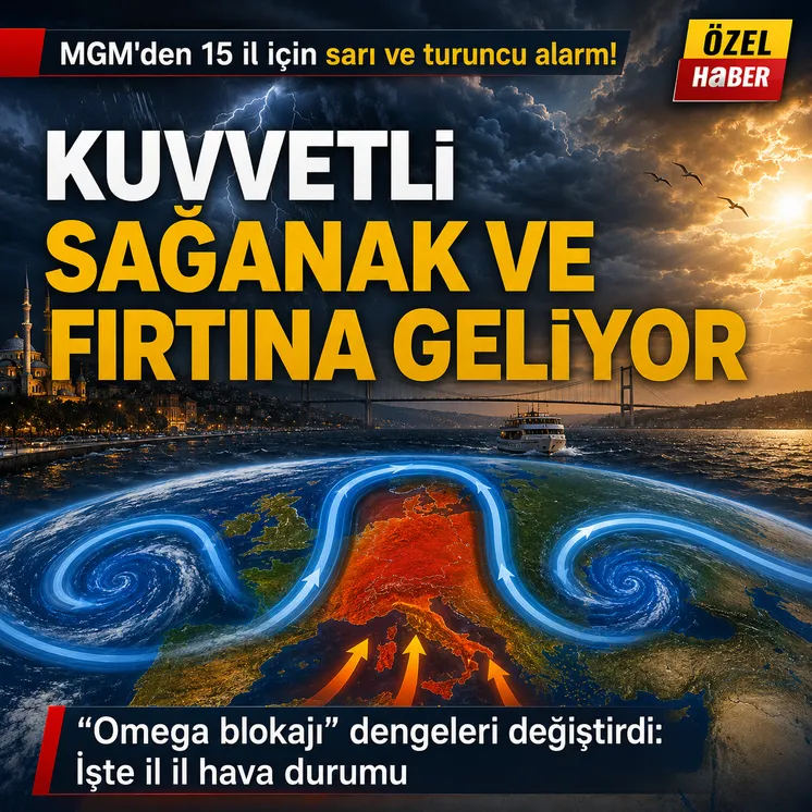Meteoroloji Genel M&uuml;d&uuml;rl&uuml;ğ&uuml;'n&uuml;n 19 Haziran raporuyla 15 il i&ccedil;in sarı ve turuncu alarm verildi