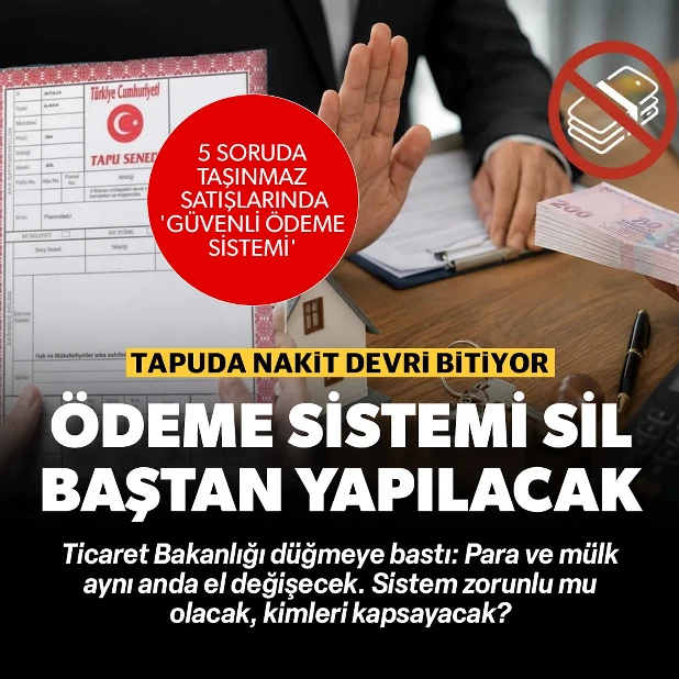 Tapuda nakit devri bitiyor