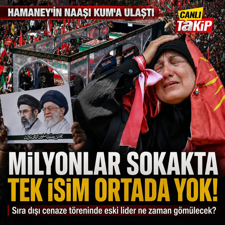 Hamaney'in naaşı Kum'a ulaştı