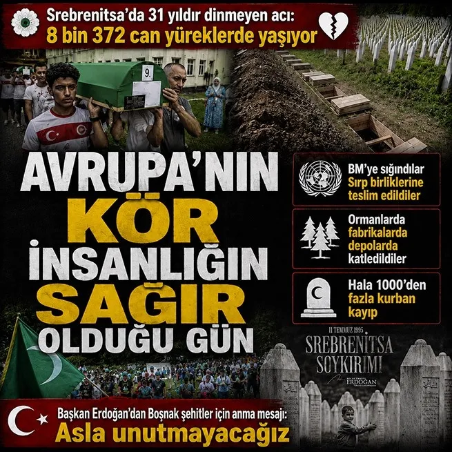 Srebrenitsa’da dinmeyen acı