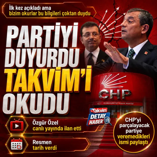 CHP’yi bölecek partinin ismini açıkladı tarihi duyurdu