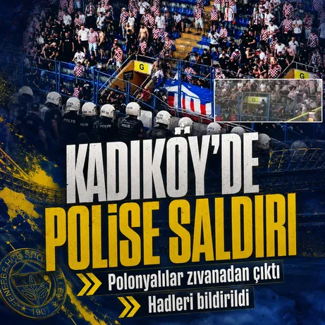 Fenerbahçe maçında Türk polisine saldırı
