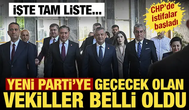 İşte Yeni Parti listesi