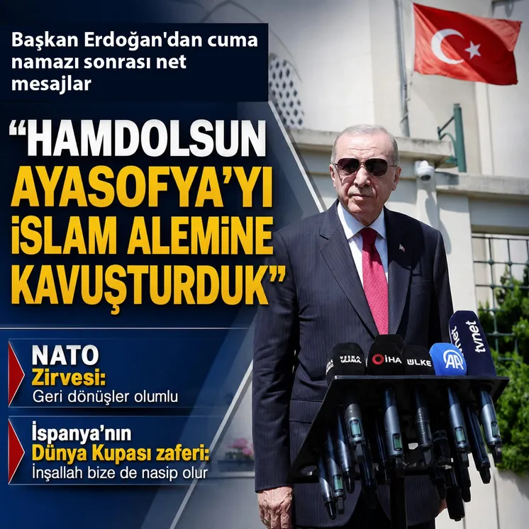Hamdolsun Ayasofya'yı İslam alemine kavuşturduk