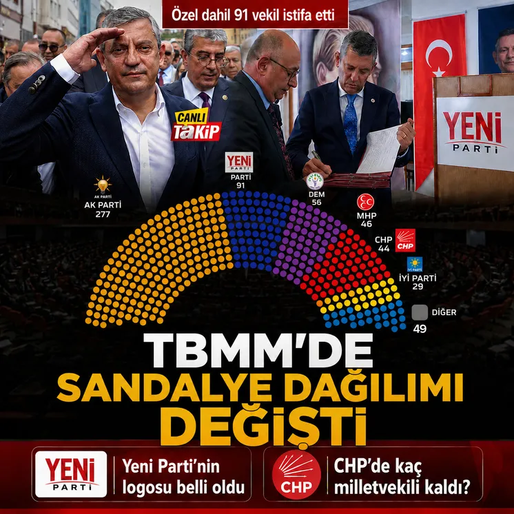 TBMM’de sandalye dağılımı değişti