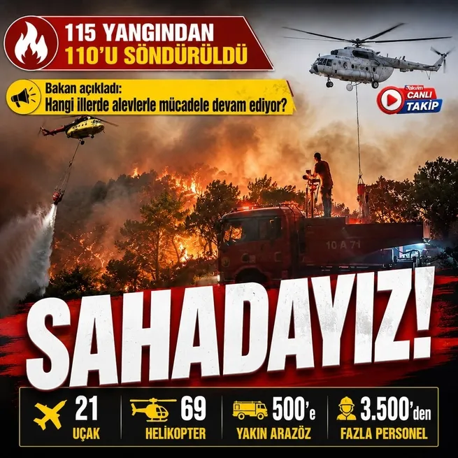 Türkiye'deki yangınlarda son durum