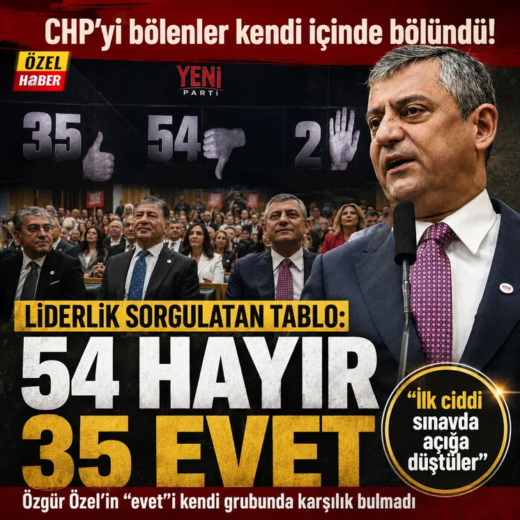 YENİ Parti cephesindeki derin çatlak