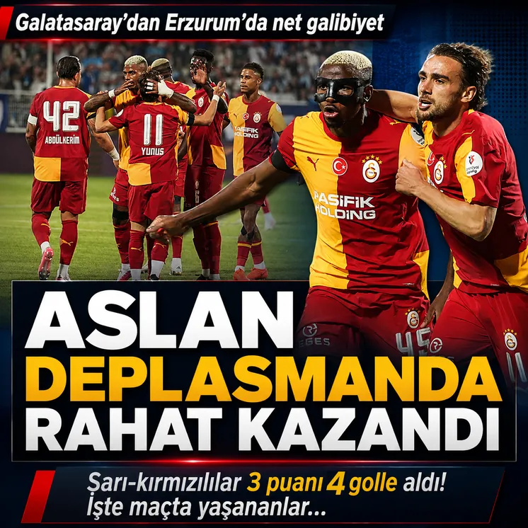 Galatasaray, Trendyol Süper Lig’in ikinci haftasında Erzurumspor FK’ya konuk oldu
